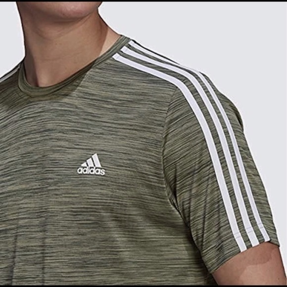 ADIDAS Mens 3 Stripe Breathable Aeroready Tee - NWT - XXL - Picture 2 of 3